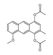 1,4-diacetoxy-5-methoxy-3-methylanthracene Structure