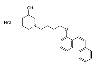 1-[4-[2-[(E)-2-phenylethenyl]phenoxy]butyl]piperidin-3-ol,hydrochloride Structure