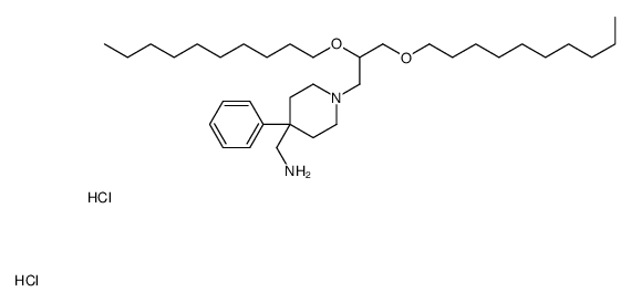 [1-(2,3-didecoxypropyl)-4-phenylpiperidin-4-yl]methanamine,dihydrochloride Structure