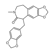 5-(benzo[d][1,3]dioxol-5-ylmethyl)-7-methyl-5,7,8,9-tetrahydro-6H-[1,3]dioxolo[4',5':4,5]benzo[1,2-d]azepin-6-one Structure