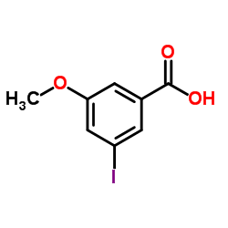 3-碘-5-甲氧基苯甲酸结构式
