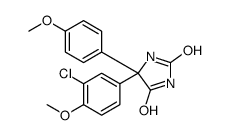 5-(3-chloro-4-methoxyphenyl)-5-(4-methoxyphenyl)imidazolidine-2,4-dione结构式