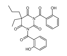 1,3-bis-salicyloyl-5-ethyl-5-propylbarbituric acid结构式