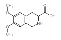 6,7-二甲氧基-1,2,3,4-四氢异喹啉-3-羧酸盐酸盐结构式