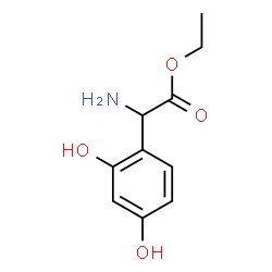 Benzeneacetic acid, alpha-amino-2,4-dihydroxy-, ethyl ester (9CI) Structure