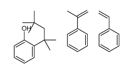 prop-1-en-2-ylbenzene,styrene,2-(2,4,4-trimethylpentan-2-yl)phenol结构式