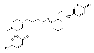 (E)-but-2-enedioic acid,(E)-N-[3-(4-methylpiperazin-1-yl)propoxy]-2-prop-2-enylcyclohexan-1-imine Structure