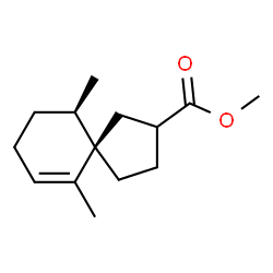 Spiro[4.5]dec-6-ene-2-carboxylic acid, 6,10-dimethyl-, methyl ester, (5R,10R)-rel- (9CI) structure