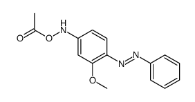 Benzenamine, N-(acetyloxy)-3-methoxy-4-(phenylazo)- Structure