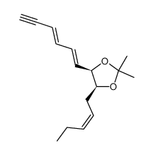 (4R,5S)-4-((1E,3E)-hexa-1,3-dien-5-yn-1-yl)-2,2-dimethyl-5-((Z)-pent-2-en-1-yl)-1,3-dioxolane Structure