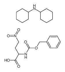 dicyclohexylammonium Nα-benzyloxycarbonylamino-γ-nitrobutyrate结构式