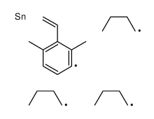 tributyl-(3-ethenyl-2,4-dimethylphenyl)stannane结构式
