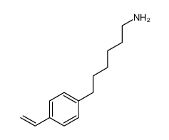 6-(4-ethenylphenyl)hexan-1-amine结构式