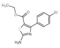 2-氨基-4-(4-溴苯基)噻唑-5-羧酸乙酯结构式