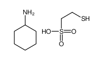 cyclohexanamine,2-sulfanylethanesulfonic acid Structure