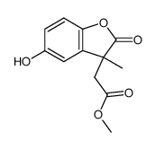 5-hydroxy-3-methoxycarbonylmethylene-3-methyl-3H-benzofuran-2-one结构式