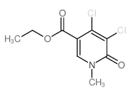 4,5-DICHLORO-1-METHYL-6-OXO-1,6-DIHYDRO-PYRIDINE-3-CARBOXYLIC ACID ETHYL ESTER结构式