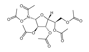Acetamide, N-(acetyloxy)-N-(2,3,5,6-tetra-O-acetyl-.beta.-D-glucofuranosyl)- structure