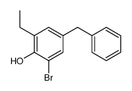 4-benzyl-2-bromo-6-ethylphenol Structure