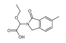 2H-Isoindole-2-acetic acid,-alpha--ethoxy-1,3-dihydro-6-methyl-1-oxo- Structure