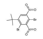 2,4-dibromo-1-tert-butyl-3,5-dinitro-benzene结构式