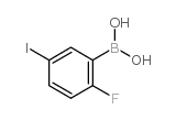 (2-氟-5-碘苯基)硼酸结构式