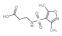 3-[[(3,5-DIMETHYLISOXAZOL-4-YL)SULFONYL]AMINO]PROPANOIC ACID结构式