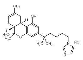 (6AR,10AR)-6A,7,10,10A-TETRAHYDRO-3-[5-(1H-IMIDAZOL-1-YL)-1,1-DIMETHYLPENTYL]-6,6,9-TRIMETHYL-6H-DIBENZO[B,D]PYRAN-1-OL HYDROCHLORIDE Structure