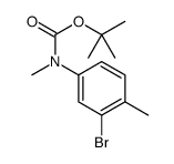 (3-Bromo-4-Methyl-phenyl)-Methyl-carbamic acid tert-butyl ester structure