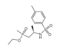 Methyl-[(R)-2-(toluene-4-sulfonylamino)-propyl]-phosphinic acid ethyl ester结构式