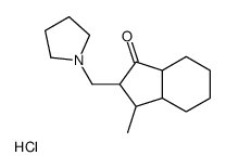 3-methyl-2-(pyrrolidin-1-ylmethyl)-2,3,3a,4,5,6,7,7a-octahydroinden-1-one,hydrochloride结构式