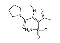 1,3-dimethyl-5-(pyrrolidine-1-carbonyl)pyrazole-4-sulfonamide Structure