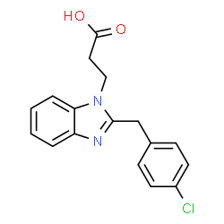 3-[2-(4-CHLORO-BENZYL)-BENZOIMIDAZOL-1-YL]-PROPIONIC ACID Structure