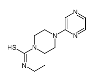 N-ethyl-4-pyrazin-2-ylpiperazine-1-carbothioamide结构式