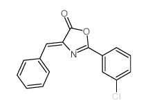 4-benzylidene-2-(3-chlorophenyl)-1,3-oxazol-5-one structure