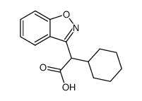 α-cyclohexyl-1,2-benzisoxazole-3-acetic acid Structure