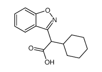 α-cyclohexyl-1,2-benzisoxazole-3-acetic acid结构式