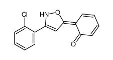 6-[3-(2-chlorophenyl)-2H-1,2-oxazol-5-ylidene]cyclohexa-2,4-dien-1-one Structure