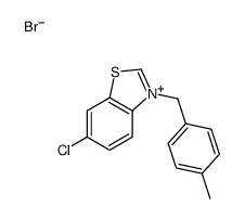 6-chloro-3-[(4-methylphenyl)methyl]-1,3-benzothiazol-3-ium,bromide结构式