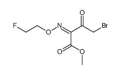 methyl 4-bromo-2-(2-fluoroethoxyimino)-3-oxobutanoate结构式