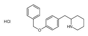 2-[(4-phenylmethoxyphenyl)methyl]piperidine,hydrochloride Structure