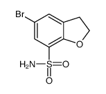 5-bromo-2,3-dihydro-1-benzofuran-7-sulfonamide结构式