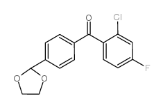 2-CHLORO-4'-(1,3-DIOXOLAN-2-YL)-4-FLUOROBENZOPHENONE structure