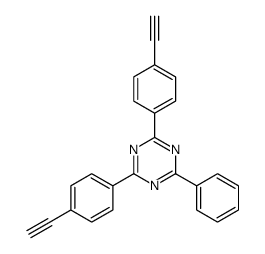 2,4-bis(4-ethynylphenyl)-6-phenyl-1,3,5-triazine结构式