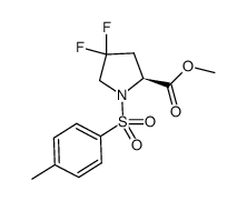 (S)-4,4-difluoro-N-tosyl-pyrrolidine-2-carboxylic acid methyl ester结构式