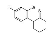 2-(2-bromo-4-fluorophenyl)cyclohexane-1-thione结构式