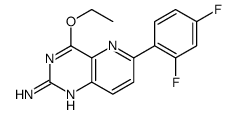 6-(2,4-difluorophenyl)-4-ethoxypyrido[3,2-d]pyrimidin-2-amine结构式