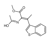 methyl 2-acetamido-3-(1-benzothiophen-3-yl)but-2-enoate结构式