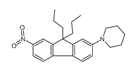 1-(7-nitro-9,9-dipropylfluoren-2-yl)piperidine Structure