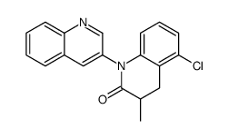 5-chloro-3-methyl-1-quinolin-3-yl-3,4-dihydroquinolin-2-one结构式